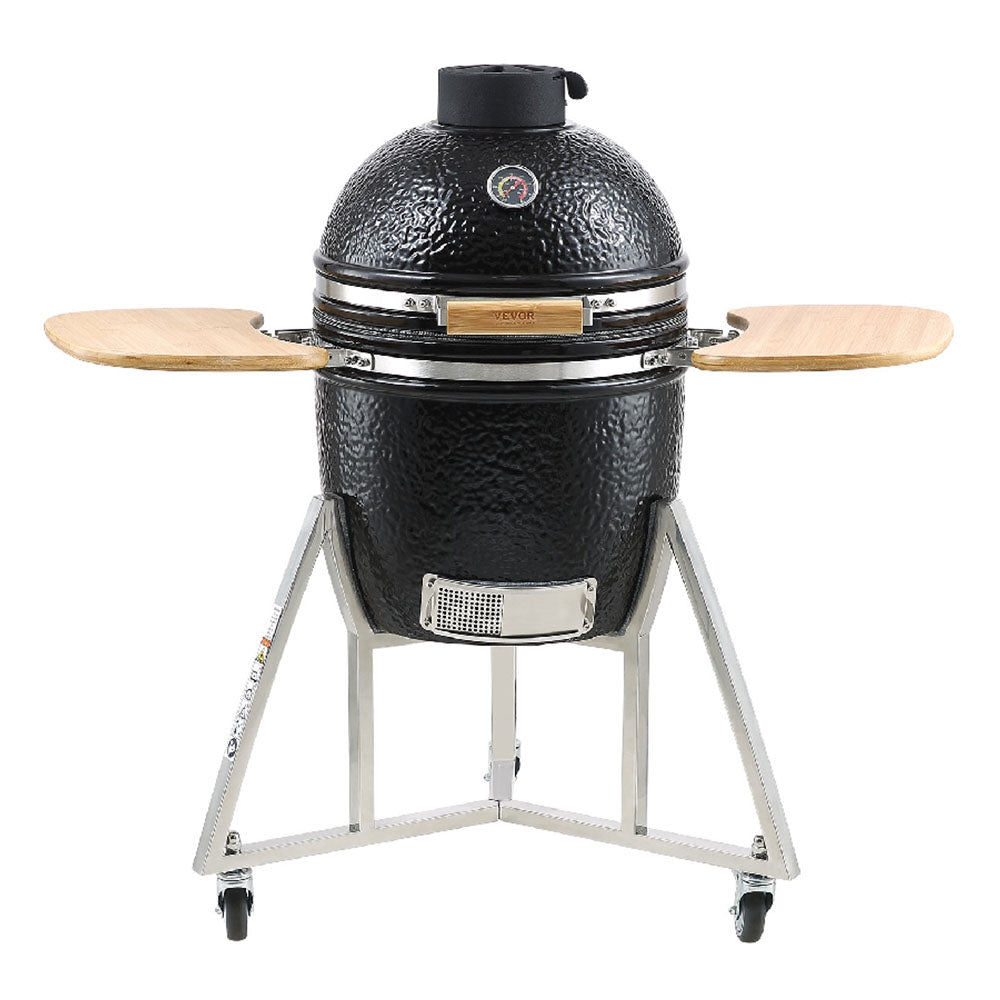 18" Portable Round Ceramic Outdoor Barbecue Smoker Grill For Patio (97258631) - SAKSBY.com - BBQ Grills - SAKSBY.com