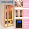 2-Person Low EMF FAR-Infrared Heat Wood Home Personal Spa Sauna With Ceramic Heaters, 1760W (SAK25714) - Saksby Wholesale - Feature Details