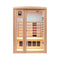 2-Person Low EMF FAR-Infrared Heat Wood Home Personal Spa Sauna With Ceramic Heaters, 1760W (SAK25714) - Saksby Wholesale - Front View