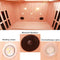 2-Person Low EMF FAR-Infrared Heat Wood Home Personal Spa Sauna With Ceramic Heaters, 1760W (SAK25714) - Saksby Wholesale - Product Features
