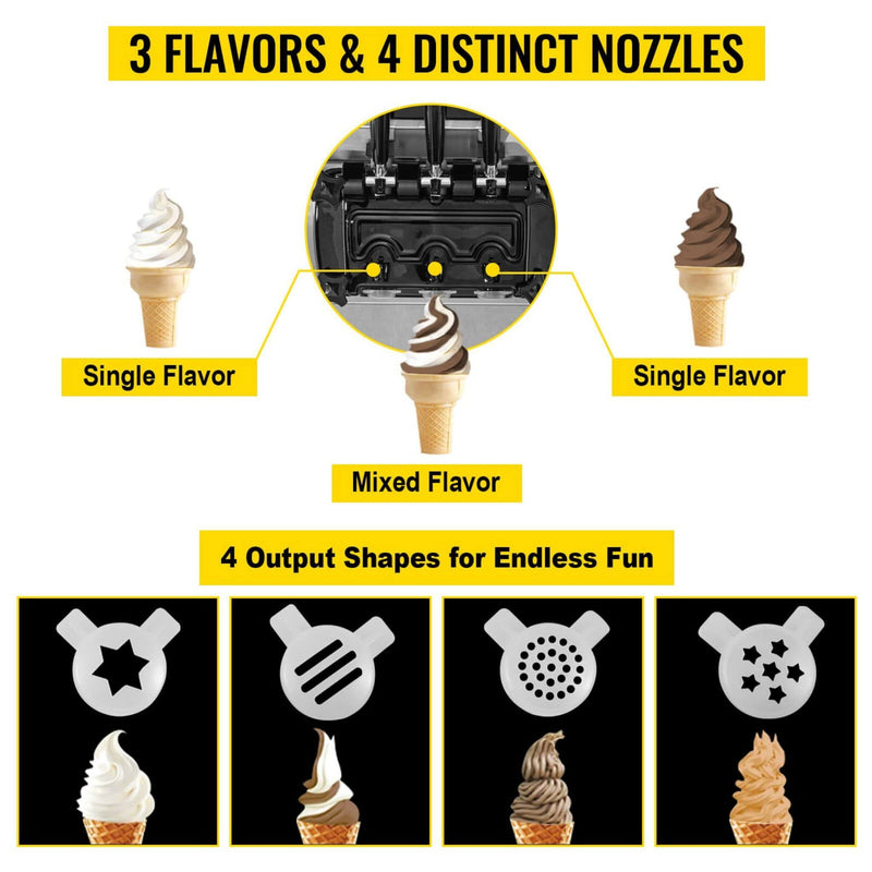 20-30L/H 2450W Commercial Soft Serve Ice Cream Machine Maker (SAK17494)- Saksby Wholesale - Nozzle Details