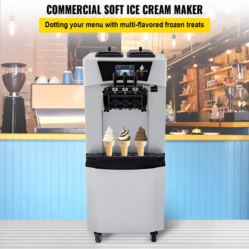 20-30L/H 2450W Commercial Soft Serve Ice Cream Machine Maker - SAKSBY.com - Beverage Fridge - SAKSBY.com