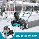 20" Cordless Battery-Powered Snow Blower Thrower, 2 x 4.0Ah Batteries - SAKSBY.com - Snow Blowers - SAKSBY.com