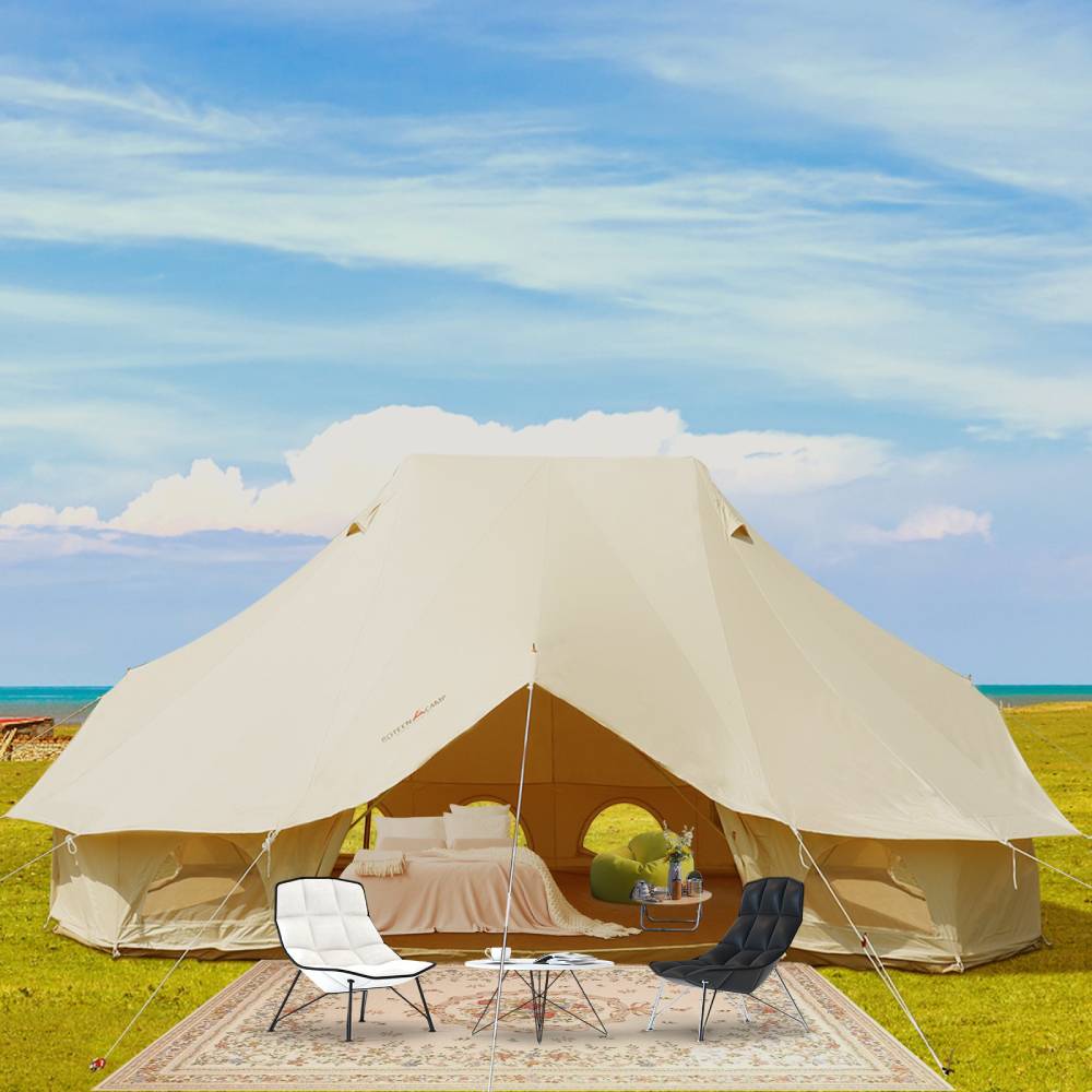 20FT Large Luxury Glamping Yurt Teepee Canvas Camping Tent (98537612) - SAKSBY.com - Yurt Tent - SAKSBY.com