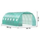 20FT Large Outdoor Backyard Walk-In Greenhouse W/ Galvanized Frame Kit, (20 x 10 x 7)' (96874150) - Measurement View