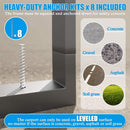 [20X20FT] Alora Extra Large Premium Heavy-Duty Outdoor Metal Carport Shelter (SAK97425) - Saksby Wholesale - Anchor Kits Features View