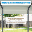 [20X20FT] Alora Extra Large Premium Heavy-Duty Outdoor Metal Carport Shelter (SAK97425) - Saksby Wholesale - Frame View