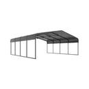 [20X20FT] Alora Extra Large Premium Heavy-Duty Outdoor Metal Carport Shelter (SAK97425) - Saksby Wholesale - Front Right View