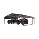 [20X20FT] Alora Extra Large Premium Heavy-Duty Outdoor Metal Carport Shelter (SAK97425) - Saksby Wholesale - Left View