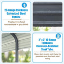 [20X20FT] Alora Extra Large Premium Heavy-Duty Outdoor Metal Carport Shelter (SAK97425) - Saksby Wholesale - Material Features View