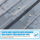 [20X20FT] Alora Extra Large Premium Heavy-Duty Outdoor Metal Carport Shelter (SAK97425) - Saksby Wholesale - Sloped Roof Features View