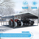 [20X20FT] Alora Extra Large Premium Heavy-Duty Outdoor Metal Carport Shelter (SAK97425) - Saksby Wholesale - Weather Resistant View