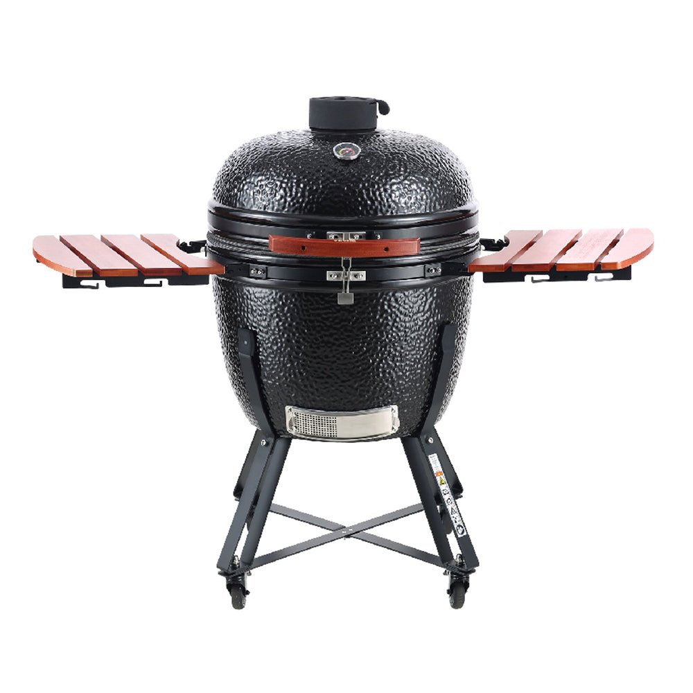 24" Ceramic Portable Round Outdoor Barbecue Smoker Grill For Patio (93820572) - SAKSBY.com - BBQ Grills - SAKSBY.com