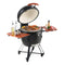 24" Ceramic Portable Round Outdoor Barbecue Smoker Grill For Patio (93820572) - SAKSBY.com - BBQ Grills - SAKSBY.com