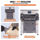 26-Inch Electric Heavy-Duty Hydraulic Paper Cutter Machine With Touchscreen (SAK92518) - Saksby Wholesale - Installation Details