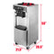 3 Flavor Commercial Stainless Steel Soft Serve Ice Cream & Frozen Yogurt Maker Machine (SAK94825) - Saksby Wholesale - Dimesnions