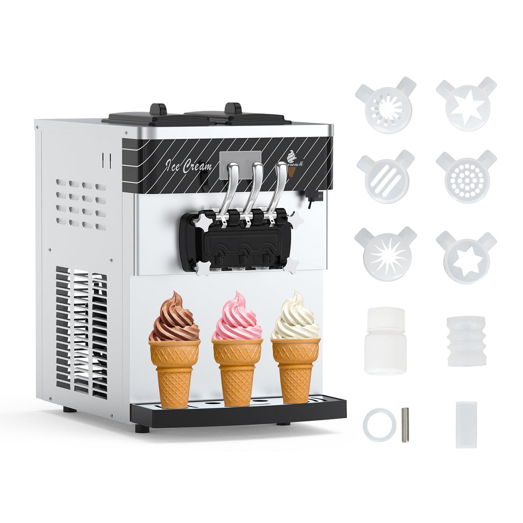3 Flavor Soft Serve Commercial Ice Cream Maker Machine (97582146) - SAKSBY.com - Ice Cream Makers - SAKSBY.com