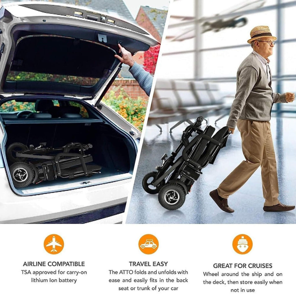 EZG 3-Wheel Electric Heavy Duty Lightweight Powered Mobility Scooter For Adults, 280LBS (SAK47361) - Saksby Wholesale - Features View
