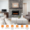 30" Recessed Ultra Thin Electric Fireplace Heater W/ Glass Appearance - SAKSBY.com - Home Improvement - SAKSBY.com