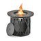 30K BTU Premium Outdoor Patio Gas Fire Pit Table With Fire Glass And Cover, 32" (96517432) - SAKSBY.com - Fire Pits - SAKSBY.com