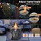 30K BTU Premium Outdoor Patio Gas Fire Pit Table With Fire Glass And Cover, 32" (SAK17432) - Saskby Wholesale - Adjust Flame View