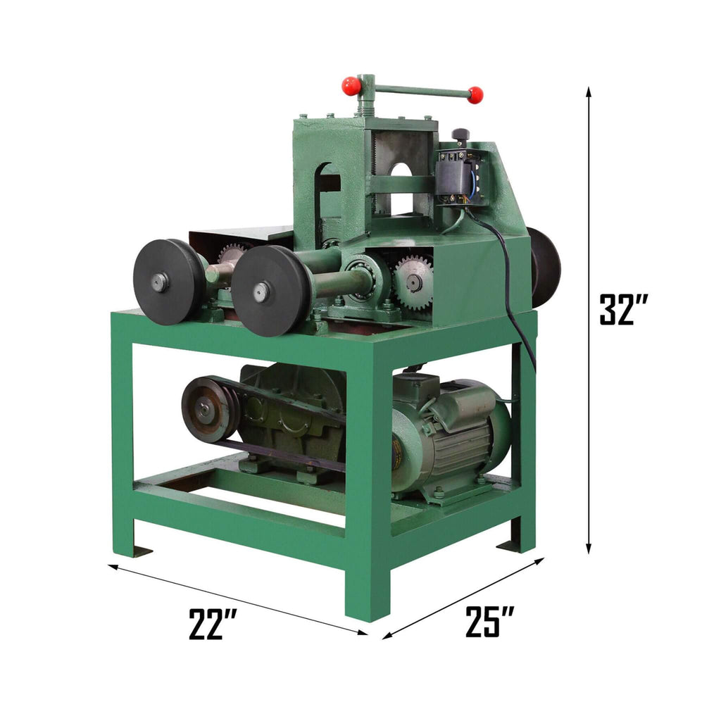 32-Inch Heavy-Duty Electric Industrial Square Pipe Tube Bender Machine W/ Die Set (SAK21576) - Saskby Wholesale - Dimensions View