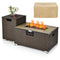 32" Propane Rattan Fire Pit Table Set W/ Side Table Tank & Cover (90165397) - SAKSBY.com - Home Improvement - SAKSBY.com