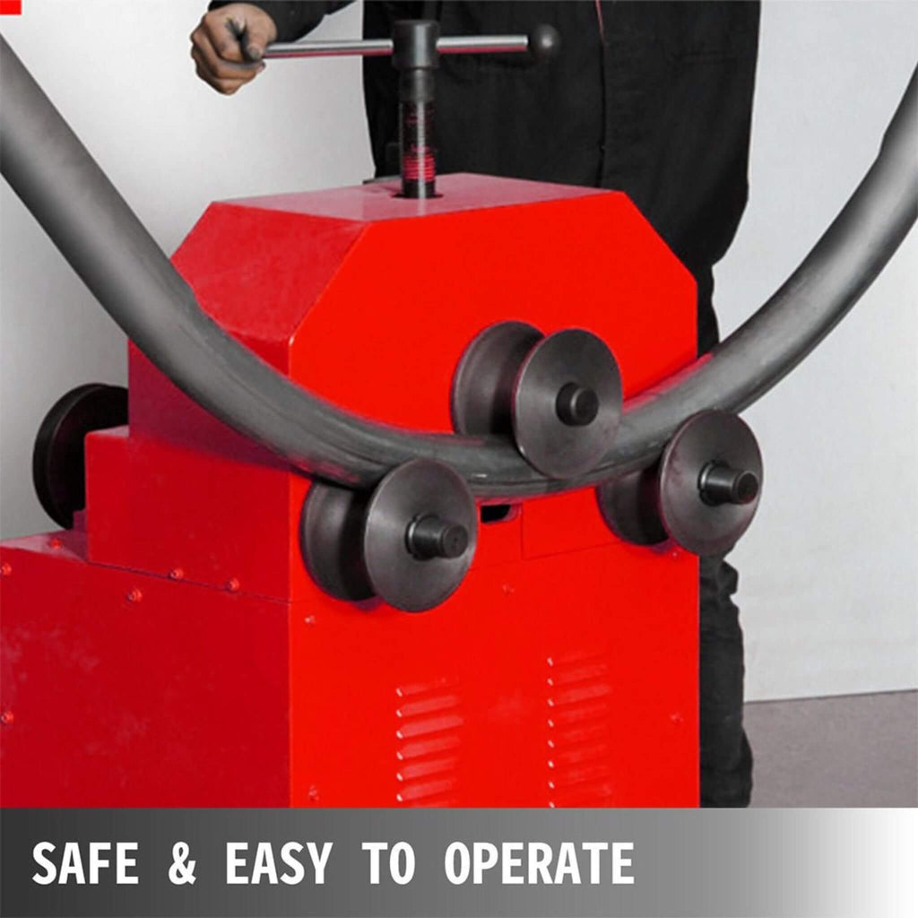 35-Inch Heavy-Duty Electric Multi-Function Industrial Square Pipe Tube Bender Machine W/ Die Set (SAK16482) - Saskby Wholesale - In Use View