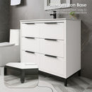 36'' Bathroom Vanity Set With Ceramic Sinks And MDF Drawer Cabinets (94283517) - SAKSBY.com - Kitchen & Utility Sinks - SAKSBY.com