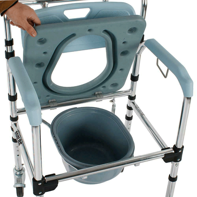 4-In-1 Multifunctional Commode Shower Bath Wheelchair - SAKSBY.com - Toilet Frames & Commodes - SAKSBY.com