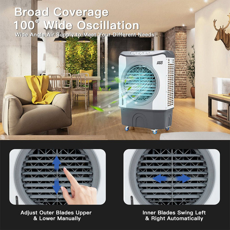 4-In-1 Portable Indoor Outdoor Evaporative Air Cooling Fan, 9740 CFM (91025436) - SAKSBY.com - Zoom Parts View