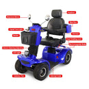 4-Wheel Heavy Duty 48V20AH Electric All-Terrain Mobility Scooter, 500W (93647251) - SAKSBY.com - Features, Text View