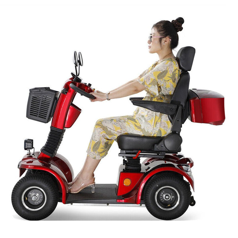4-Wheel Heavy Duty 48V20AH Electric All-Terrain Mobility Scooter, 500W (93647251) - SAKSBY.com - Demonstration View