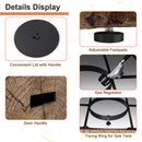 40" Rectangular Propane Fire Pit Table W/ Rocks & Gas Kit, 50K BTU (SAK21411) - Saksby Wholesale - Details Display View