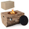 40" Rectangular Propane Fire Pit Table W/ Rocks & Gas Kit, 50K BTU (SAK21411) - Saksby Wholesale - With Box View