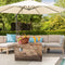 40" Rectangular Propane Fire Pit Table W/ Rocks & Gas Kit, 50K BTU (SAK21411) - Saksby Wholesale - Lifestyle View