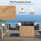 40" Rectangular Propane Fire Pit Table W/ Rocks & Gas Kit, 50K BTU (SAK21411) - Saksby Wholesale - PVC Cover View