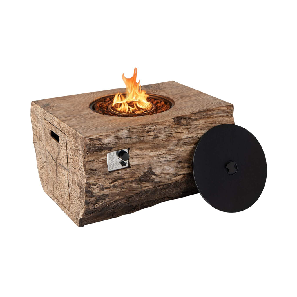 40" Rectangular Propane Fire Pit Table W/ Rocks & Gas Kit, 50K BTU (95421411) - SAKSBY.com - Propane Fire Pits - SAKSBY.com