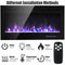 40" Small Electric Modern Fireplace Recessed Wall Mounted Heater W/ Multicolor Flame - Zoom Parts View