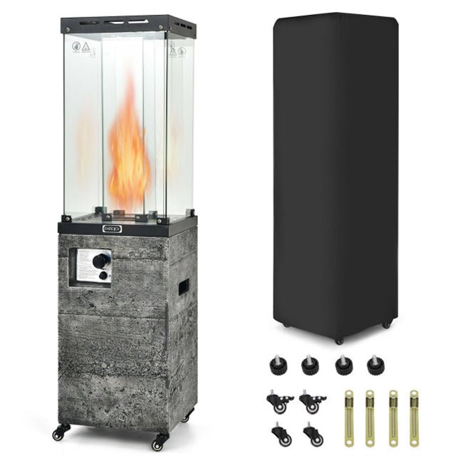 41,000 BTU Outdoor Propane Gas Patio Heater W/ Lockable Wheels (98052550) - SAKSBY.com - Home Improvement - SAKSBY.com