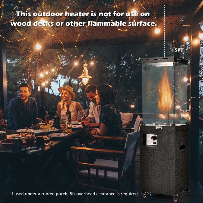 41,000 BTU Outdoor Propane Gas Patio Heater W/ Lockable Wheels (98052550) - SAKSBY.com - Home Improvement - SAKSBY.com