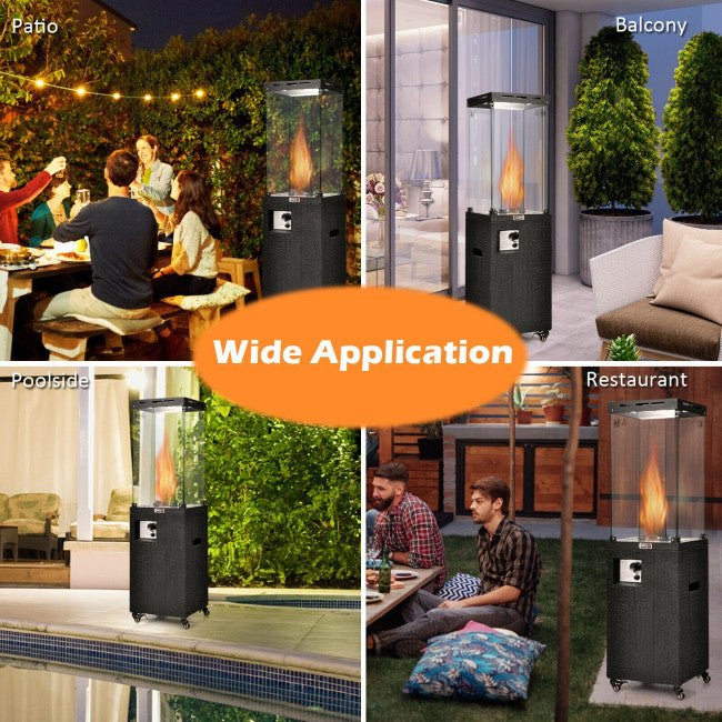 41,000 BTU Outdoor Propane Gas Patio Heater W/ Lockable Wheels (98052550) - SAKSBY.com - Home Improvement - SAKSBY.com
