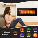 42" Electric Wall Mounted Freestanding Standalone Fireplace Heater W/ Remote Control (95786329) -Features, Text View