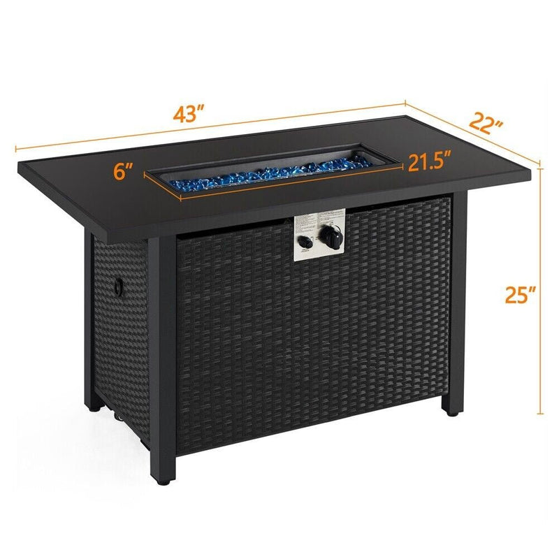 43" 50,000 BTU Outdoor Patio Propane Gas Fire Pit Table (91486067) - SAKSBY.com - Propane Fire Pits - SAKSBY.com