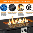 43" 50,000 BTU Outdoor Patio Propane Gas Fire Pit Table (91486067) - SAKSBY.com - Propane Fire Pits - SAKSBY.com