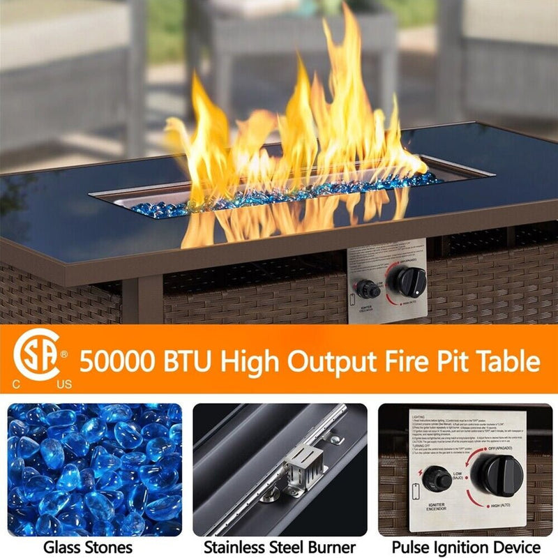 43" 50,000 BTU Outdoor Patio Propane Gas Fire Pit Table (91486067) - SAKSBY.com - Propane Fire Pits - SAKSBY.com