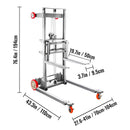 441LBS Heavy Duty Manual Material Stacker Winch Lift, 106.5" (96054213) - SAKSBY.com - Material Lift - SAKSBY.com