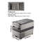 47.5QT MINI PORTABLE COMPACT 12V CAR REFRIGERATOR FREEZER COOLER, 45L (SAK68145) - Saksby Wholesale - Dimension View