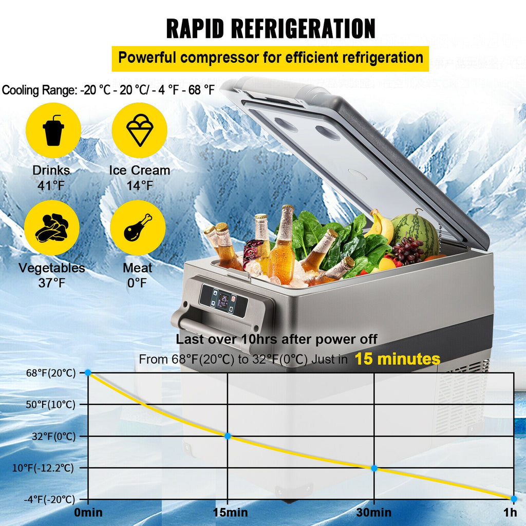 47.5QT Mini Portable Compact 12V Car Refrigerator Freezer Cooler, 45L - SAKSBY.com - Electric Scooters - SAKSBY.com