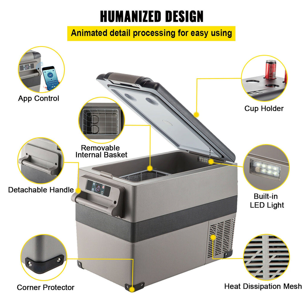 47.5QT Mini Portable Compact 12V Car Refrigerator Freezer Cooler, 45L - SAKSBY.com - Electric Scooters - SAKSBY.com
